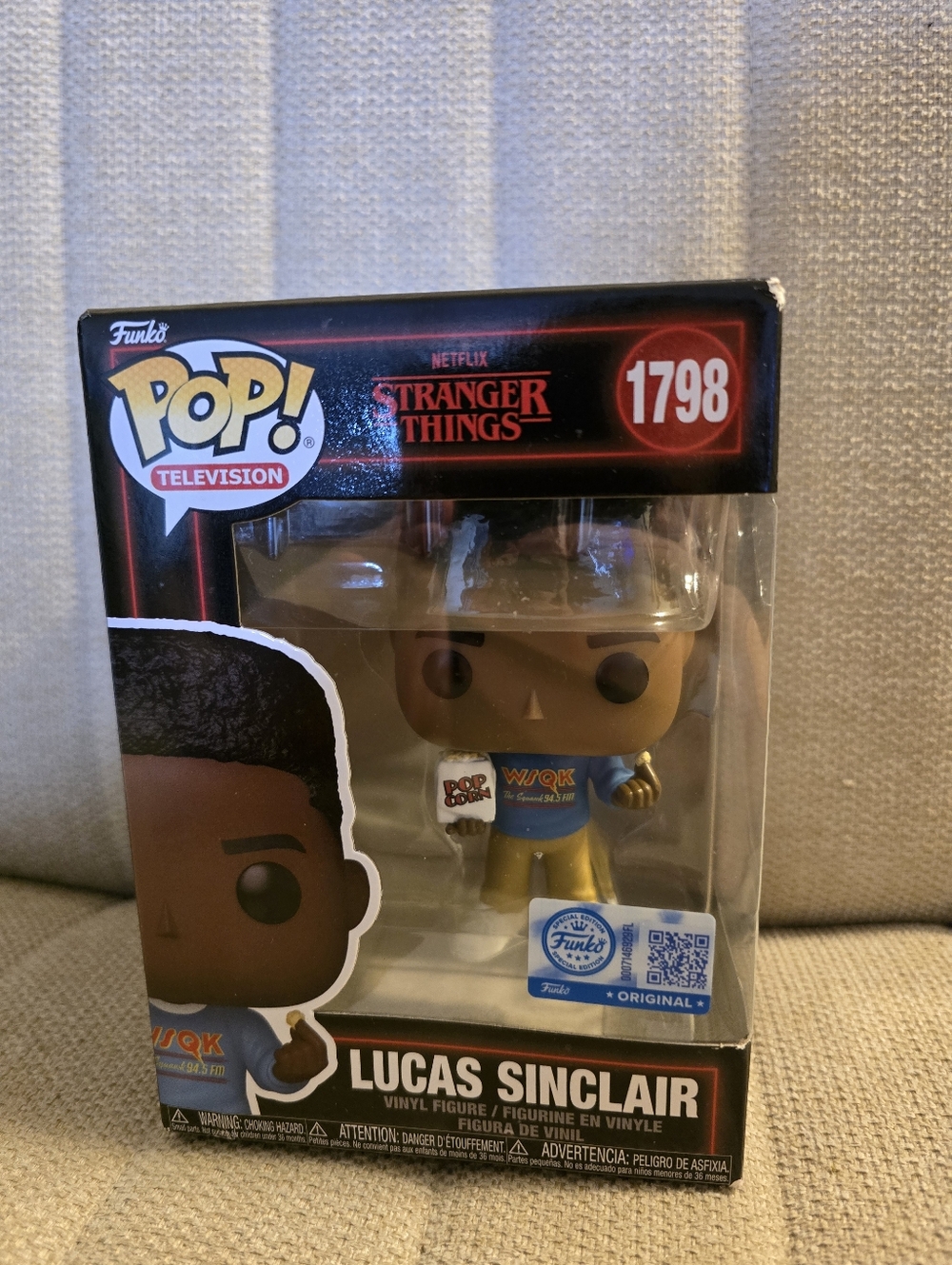 Lucas Sinclair w/ Popcorn Stranger Things Season 5 Funko Pop #1798